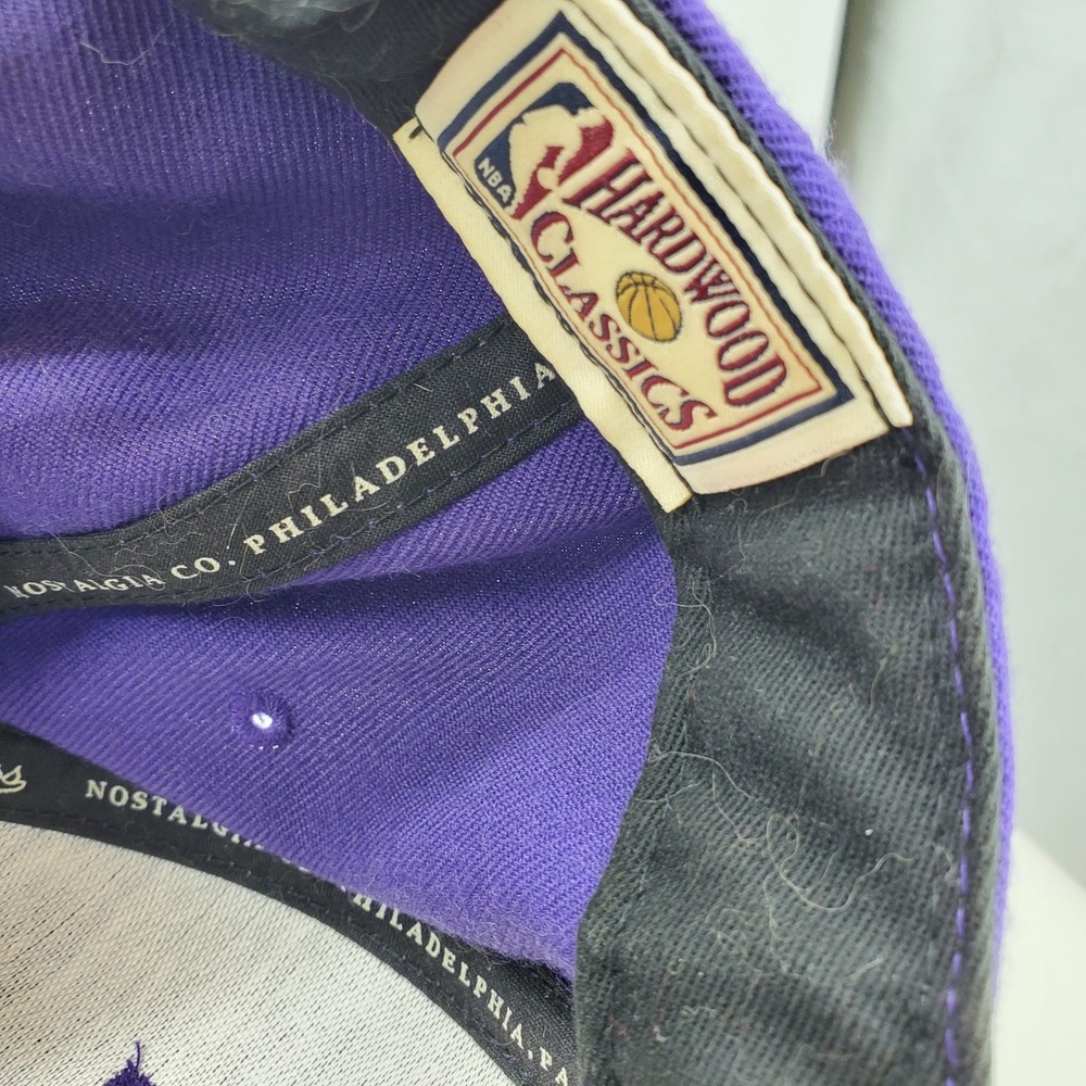 Mitchell & Ness Los Angeles Lakers Snapback Hat Purple Yellow Hardwood Classics - Picture 9 of 13